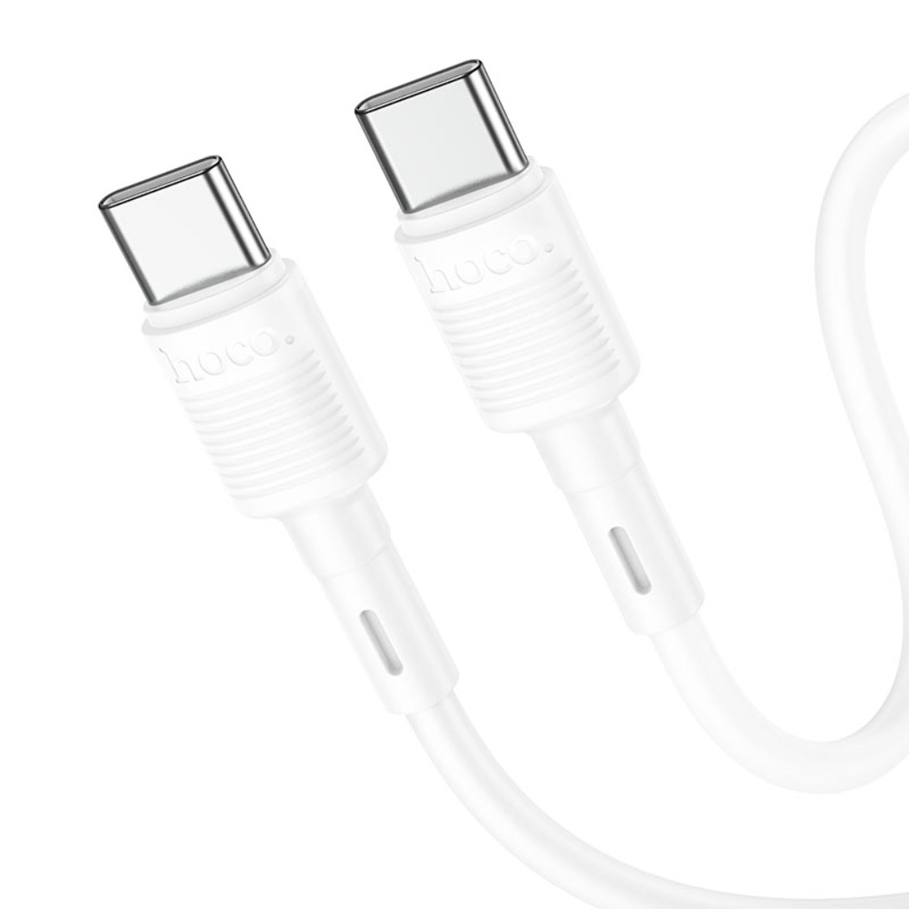 Кабель Hoco X83 Type-C to Type-C PD 60W 1m білий Кабель Hoco X83 Type-C to Type-C PD 60W 1m білий