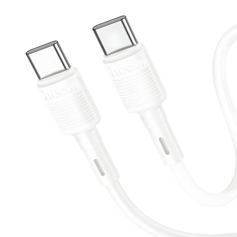 Кабель Hoco X83 PD 60W 1м Type-C на Type-C білого кольору