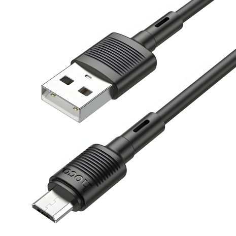 Кабель Hoco X83 MicroUSB 1m чорний to USB