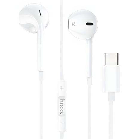 Белые наушники Type-C Hoco M80