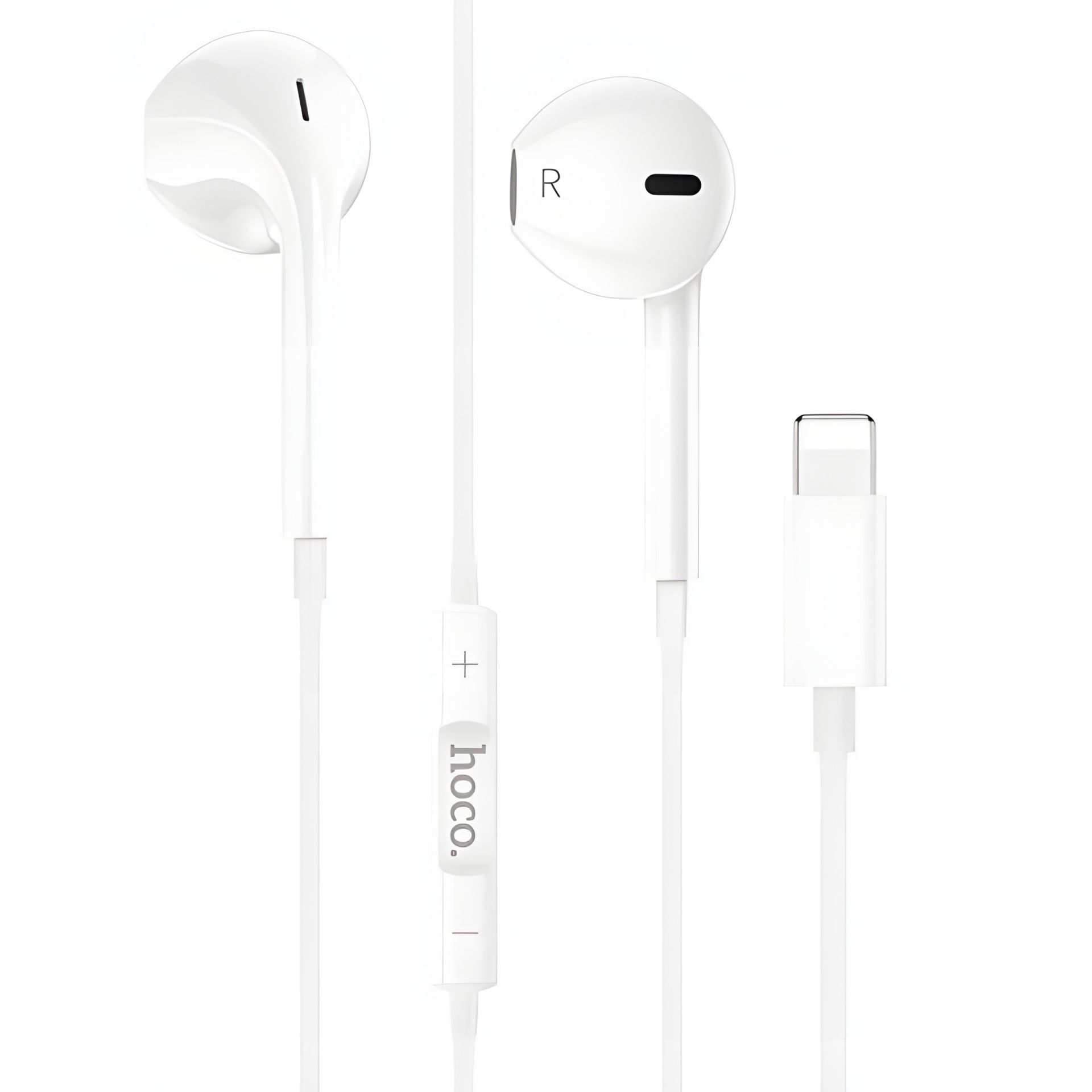 Дротові навушники Hoco M80, Lightning, 1.2m, білі Дротові навушники Hoco M80, Lightning, 1.2m, білі