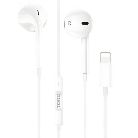 Белые наушники Hoco M80 Lightning
