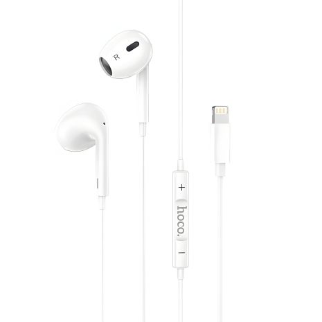 Белые Lightning наушники Hoco M1 Max