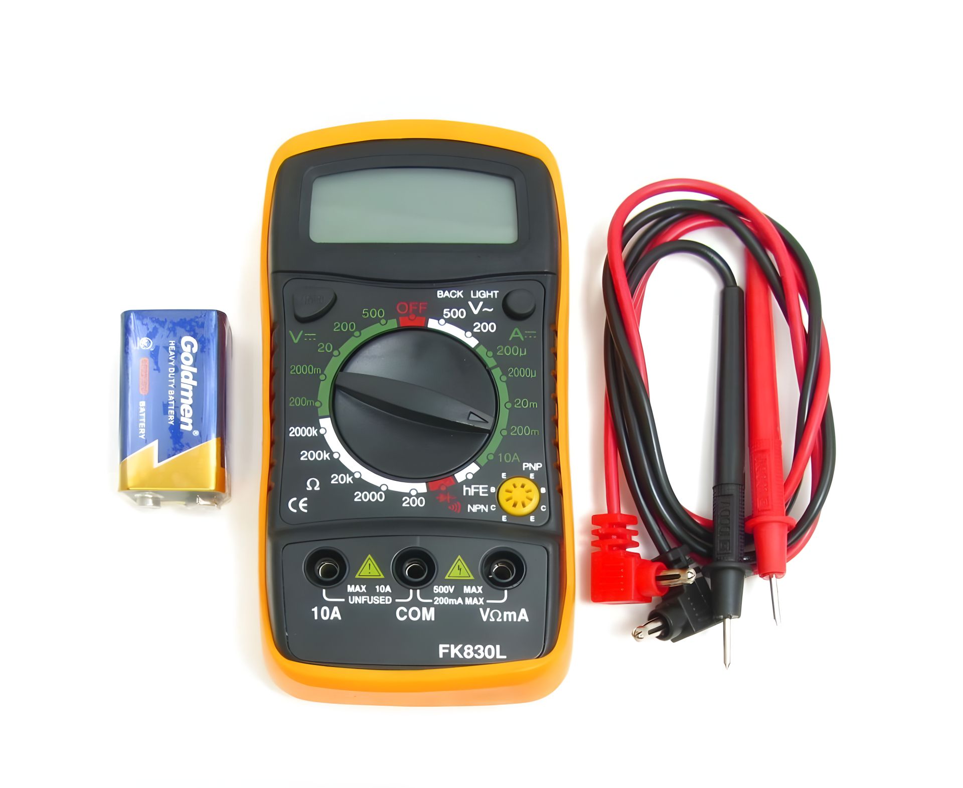 Цифровой мультиметр с подсветкой FK830L/XL830L/MAS830L (макс. ток 10A) Цифровой мультиметр с подсветкой FK830L/XL830L/MAS830L (макс. ток 10A)