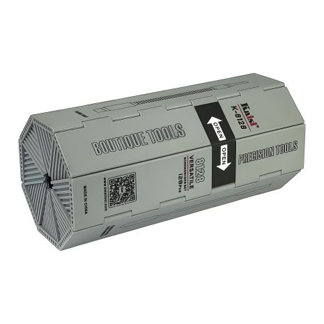 Професійний набір інструментів Kaisi К-8128 (120 біт, гнучкий подовжувач, ручка, пінцет, 3 лопатки, намагнічувач/розмагнічувач) Професійний набір інструментів Kaisi К-8128 (120 біт, гнучкий подовжувач, ручка, пінцет, 3 лопатки, намагнічувач/розмагнічувач)