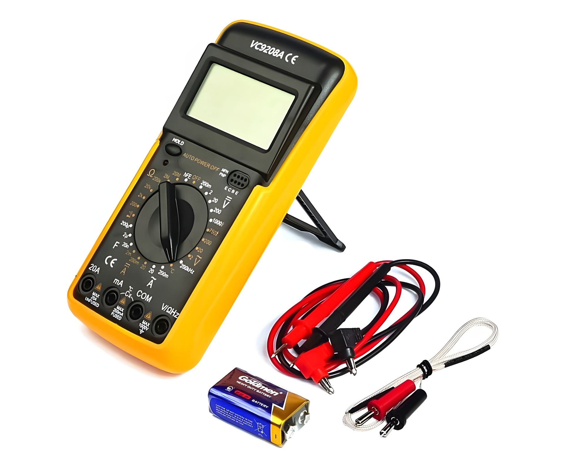 Цифровой Мультиметр VC9208A с термопарой (ток до 20A) Цифровой Мультиметр VC9208A с термопарой (ток до 20A)