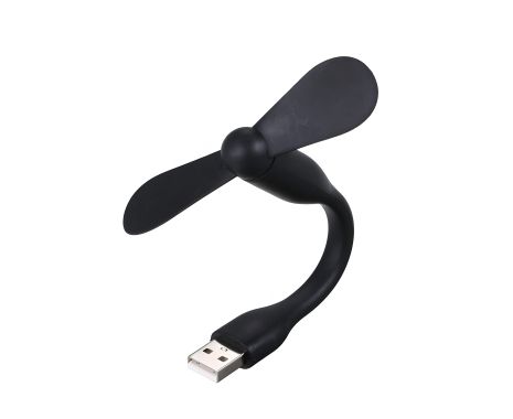 Черный мобильный вентилятор USB, для повербанка, ноутбука