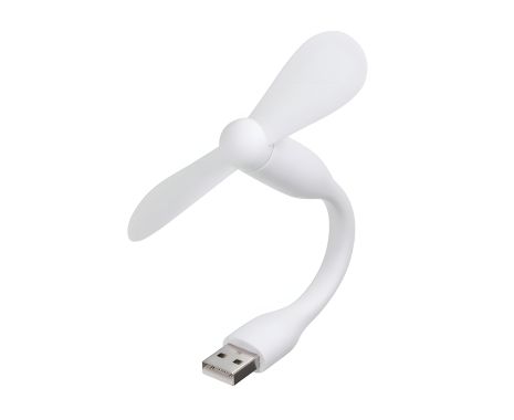 Белый мобильный вентилятор USB, для повербанка, ноутбука