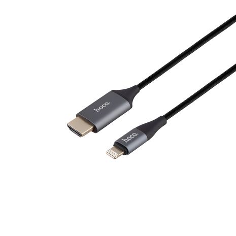 Переходник Hoco UA15 Lightning на HDMI 2m Серый