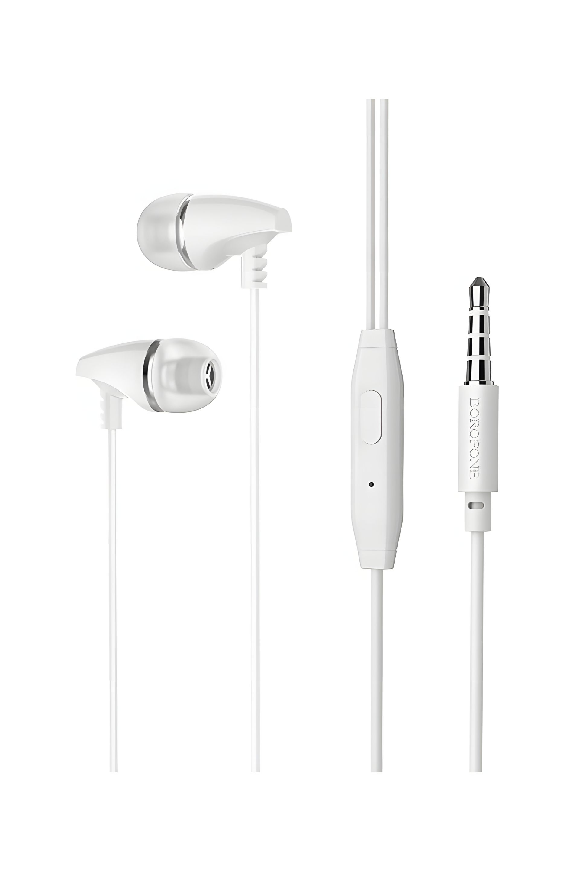 Белые вакуумные наушники с микрофоном Borofone BM25 Белые вакуумные наушники с микрофоном Borofone BM25