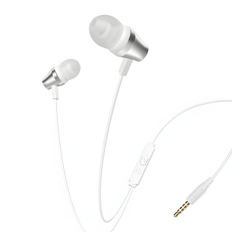 Сріблясті вакуумні Borofone BM38 навушники