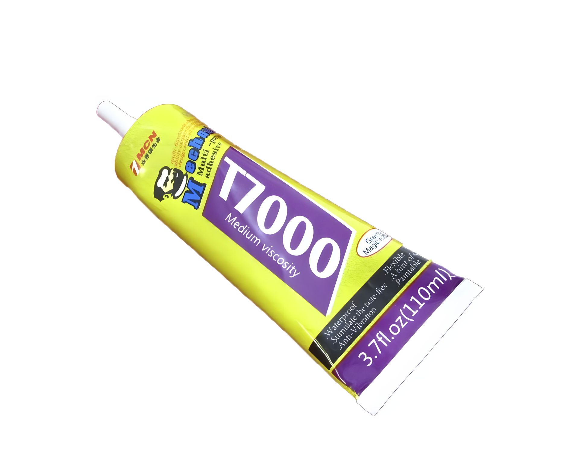 С дозатором тюбик чёрный клей силиконовый Mechanic T7000 / T-7000, 110ml С дозатором тюбик чёрный клей силиконовый Mechanic T7000 / T-7000, 110ml