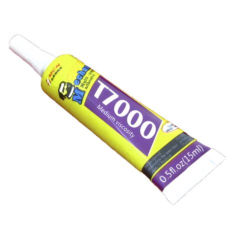 Силіконовий клей Mechanic T7000/T-7000 чорний, 15 мл, тюбик з дозатором