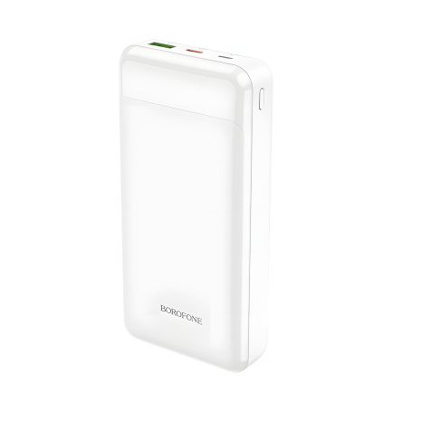 Повербанк Borofone BJ19A Incredible (20000mAh/Out: USB 18W QC3.0, Type-C 20W PD/In: Type-C 18W, micro 18W) з LED індикатором, Білий
