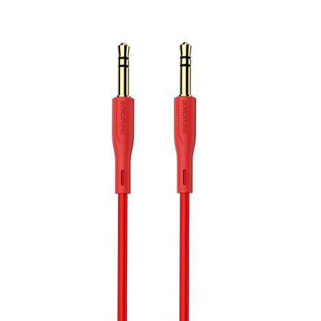 AUX кабель Borofone BL1 Jack 3.5 to Jack 3.5 1m красный