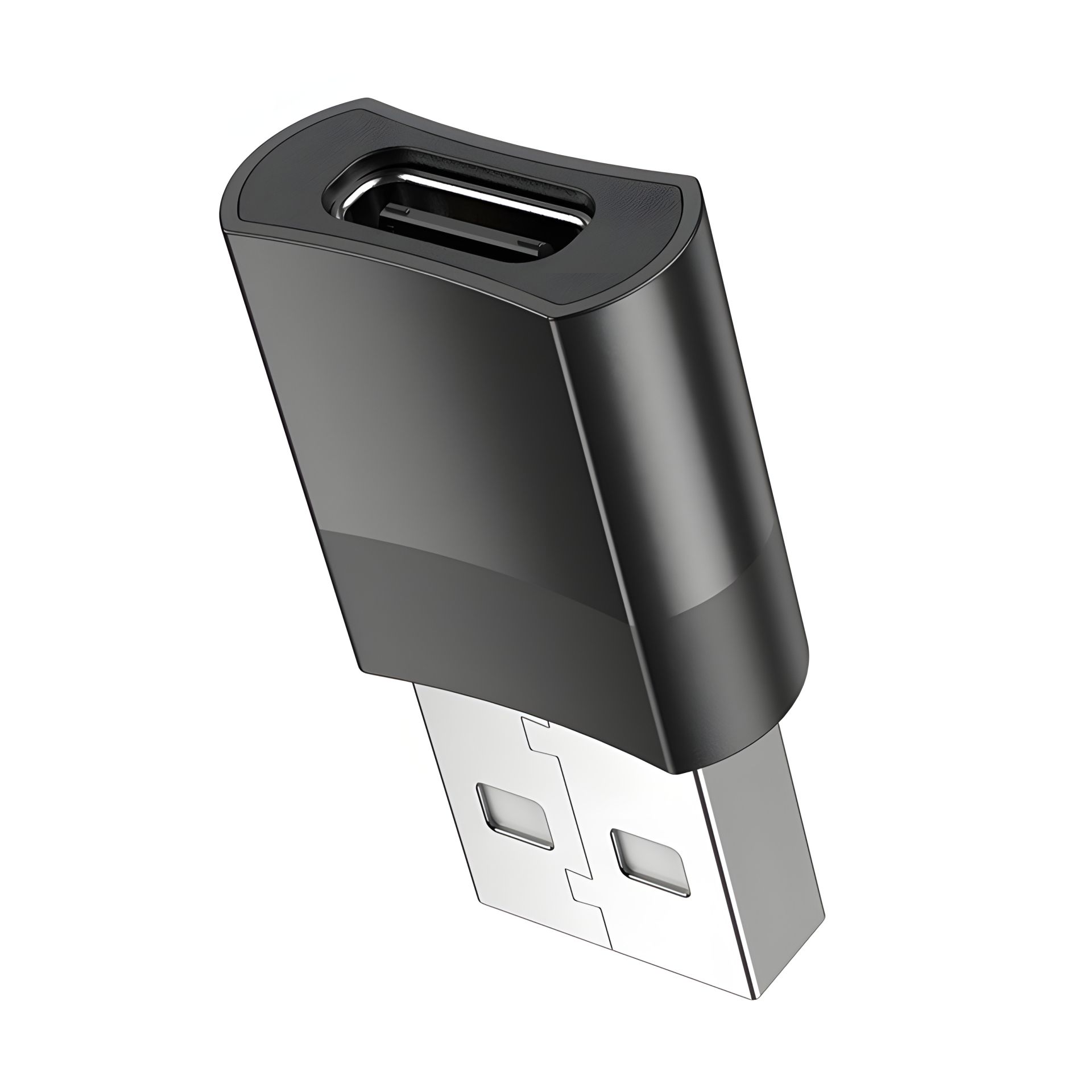 Hoco UA17 переходник USB to Type-C (F), черный Hoco UA17 переходник USB to Type-C (F), черный