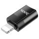 Перехідник Hoco UA17 Lightning до Type-C (F) чорний