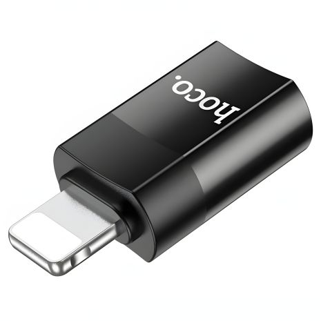 Перехідник Hoco UA17 Lightning до Type-C (F) чорний