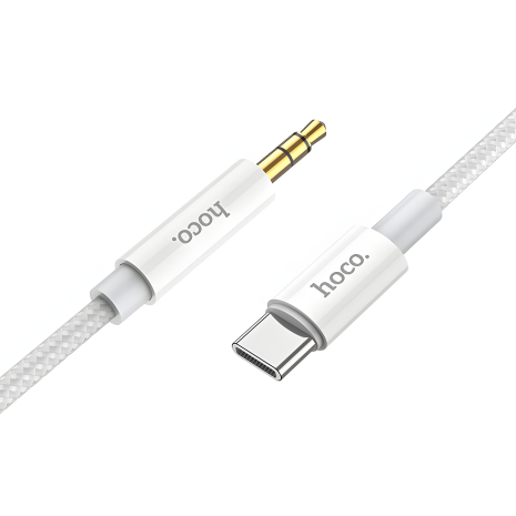 Кабель AUX Hoco UPA19 Type-C до Jack 3.5 1м сірий