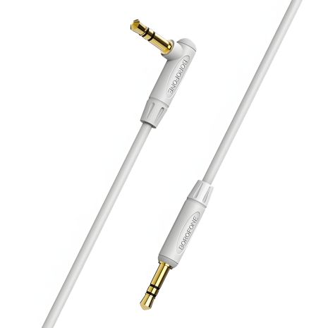 Кабель AUX Borofone BL4 Jack 3.5 до Jack 3.5 1м сірий