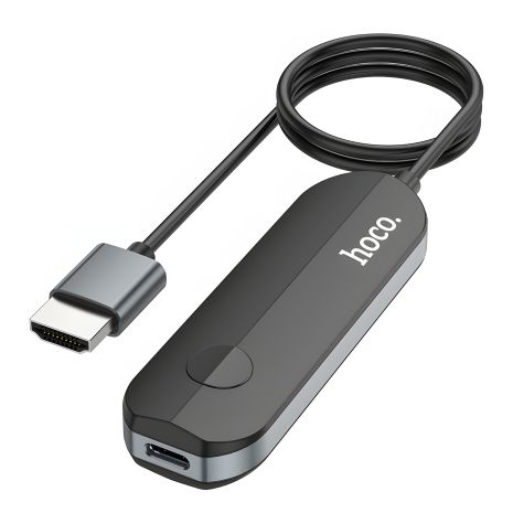 Переходник адаптер Hoco UA23 4K HDMI to Lightning (F) для iPhone / iPad / MacBook 1м черный