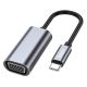 Переходник адаптер Hoco UA21 Type-C to VGA (F) 0.13м черно-серебряный