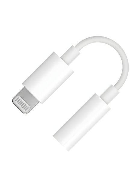 Аудіо конвертер адаптер Hoco LS34 перехідник (Lightning to Jack 3.5 (F)) білий 0.08m