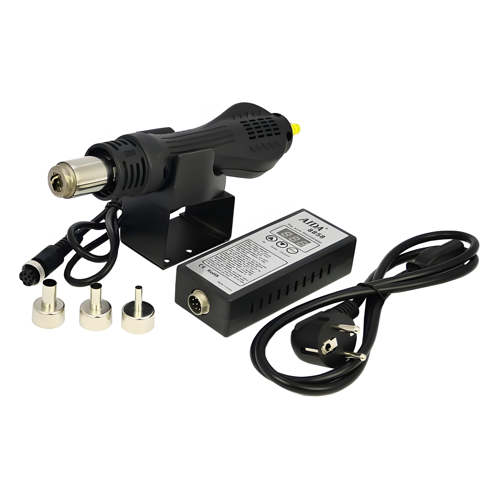 Портативный термофен Aida 8858 с блоком управления (t регулировка 100-480°C, 300W, 220V) Портативный термофен Aida 8858 с блоком управления (t регулировка 100-480°C, 300W, 220V)