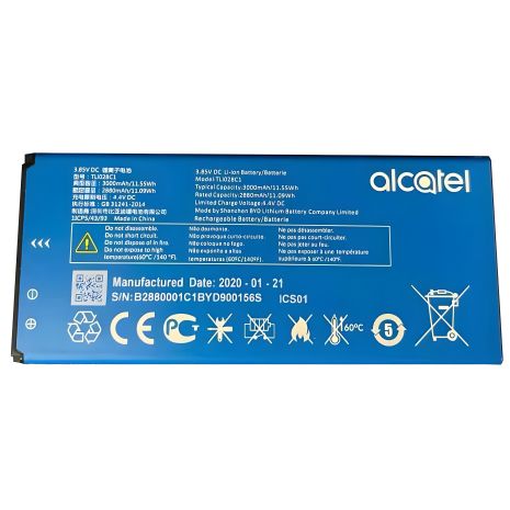 Оригінальний акумулятор Alcatel TLI028C1 для Acatel 1B 5002H, 3000 mAh, гарантія 12 міс.