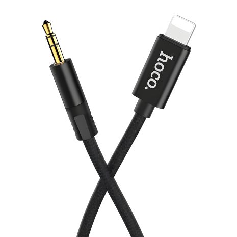 AUX кабель Hoco UPA13 Lightning to Jack 3.5 чорний 1m