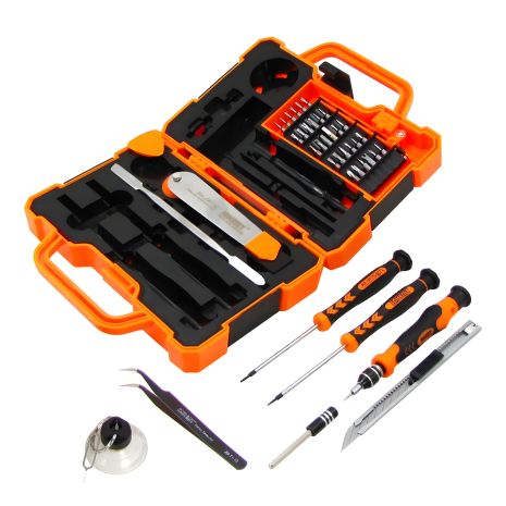 Інструментів набір Jakemy JM-8139 (35 біт, ручка, подовжувач, пінцет, ніж, мет. лопатка 2-стор., викрутки +1.2, пенталоб 0.8) Інструментів набір Jakemy JM-8139 (35 біт, ручка, подовжувач, пінцет, ніж, мет. лопатка 2-стор., викрутки +1.2, пенталоб 0.8)