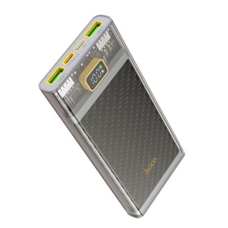 Повербанк Hoco J103 (10000mAh, 2USB 22.5W QC3.0, Type-C 20W PD, LED Дисплей, Сірий)