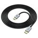 Кабель DisplayPort Hoco US04 - 1m v1.4 8K Ultra HD з нейлоновою оплеткою та позолоченими конекторами, чорний