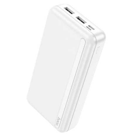 Повербанк Hoco J91A 20000 mAh (2USB 5V/2A | In: Type-C, micro-USB), LED, White