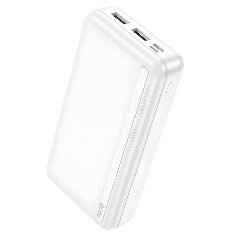 Повербанк Hoco J91A 20000 mAh (2USB 5V/2A | In: Type-C, micro-USB), LED, White
