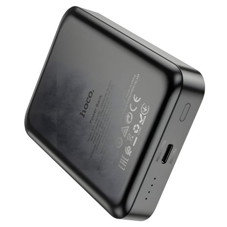 Повербанк Hoco Q11 MagSafe Wireless Charger 3-in-1 10000 mAh Type-C 20W / In: Type-C 18W, LED, Black Повербанк Hoco Q11 MagSafe Wireless Charger 3-in-1 10000 mAh Type-C 20W / In: Type-C 18W, LED, Black