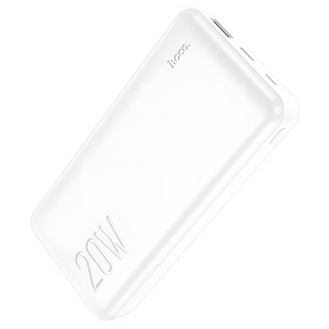 Повербанк Hoco J87A (20000 mAh / Out: USB 18W QC3.0, Type-C 20W PD / In: Type-C 18W, micro 18W) с LED индикатором, Белый