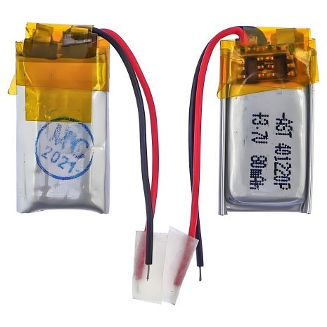 Універсальний акумулятор з контролером 401220P 4,3 х 11 х 20 мм (80 mAh) для TWS навушників, Bluetooth гарнітур, MP3 плеєрів