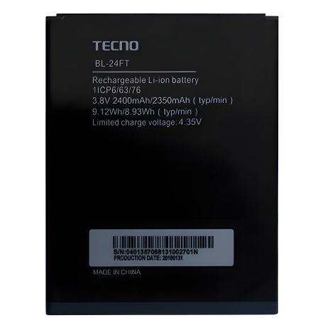 Аккумулятор для Tecno F2 LTE 2400 mAh (BL-24FT) [PRC Original] Гарантия 12 мес.
