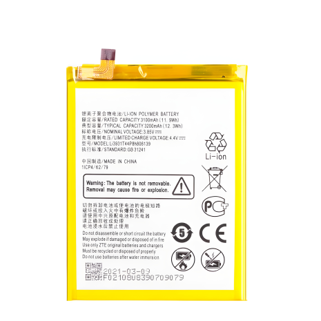 ZTE LI3931T44P8h806139 акумулятор Blade A51/V9/V9 Vita/A7 Vita/A7 2019/A7 2020/A5 2020/V10/V10 Vita [Original PRC] 12 міс. гарантії
