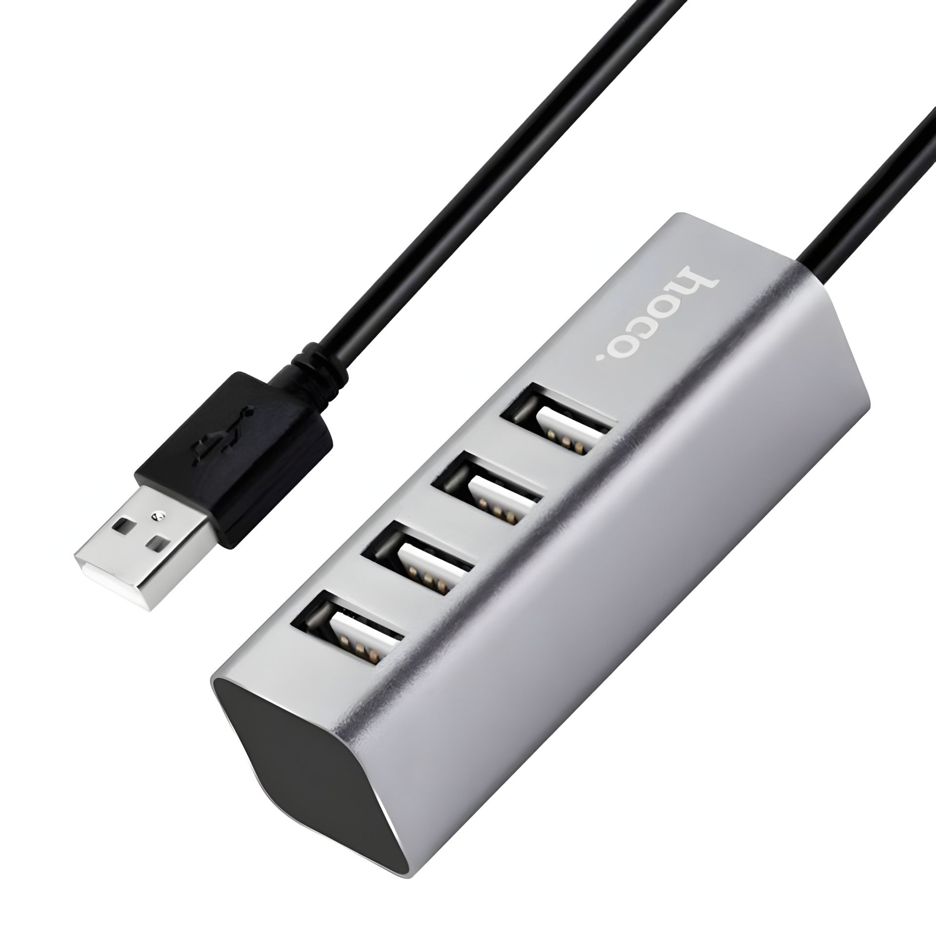 Hoco HB1 Line Machine 4USB Hub серый Hoco HB1 Line Machine 4USB Hub серый