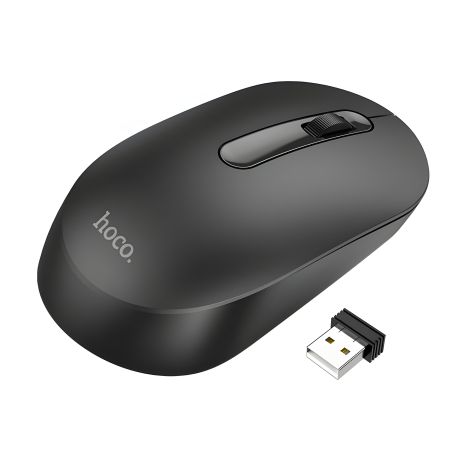 Беспроводная мышь Hoco GM14 Wireless 2.4G +Bluetooth 5.0, 3 кнопки +выбор DPI Черная Беспроводная мышь Hoco GM14 Wireless 2.4G +Bluetooth 5.0, 3 кнопки +выбор DPI Черная