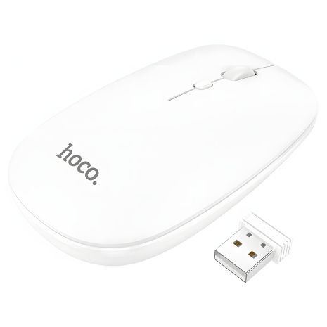 Premium wireless мышь Hoco GM15 Art dual-mode business |BT5.0, 2.4G, 800/1200/1600dpi| Белая Premium wireless мышь Hoco GM15 Art dual-mode business |BT5.0, 2.4G, 800/1200/1600dpi| Белая