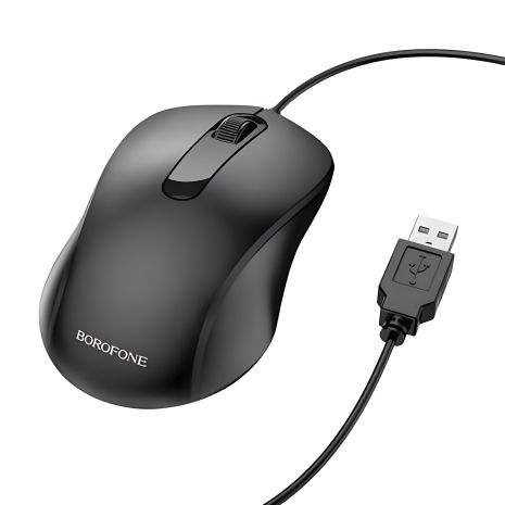 USB мышь Borofone BG4, черная USB мышь Borofone BG4, черная