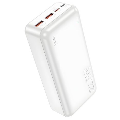 Повербанк Hoco J101B белый (Micro-USB/Type-C 18W, Type-C PD 20W, 2USB QC3.0 22.5W, 30000 mAh)