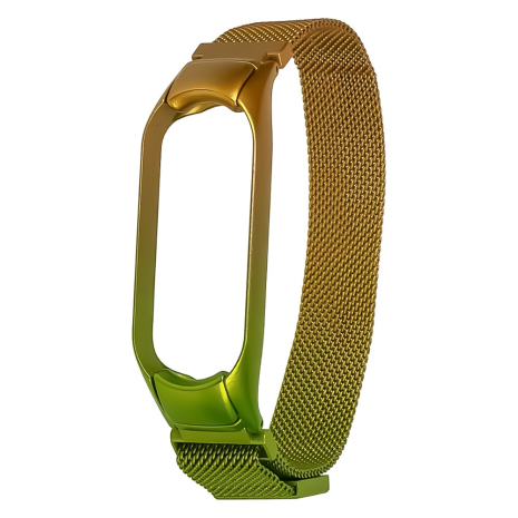 Ремешок Миланская петля радужная для Xiaomi Mi Band 3/ 4 № 34 золотисто-зелёный Ремешок Миланская петля радужная для Xiaomi Mi Band 3/ 4 № 34 золотисто-зелёный