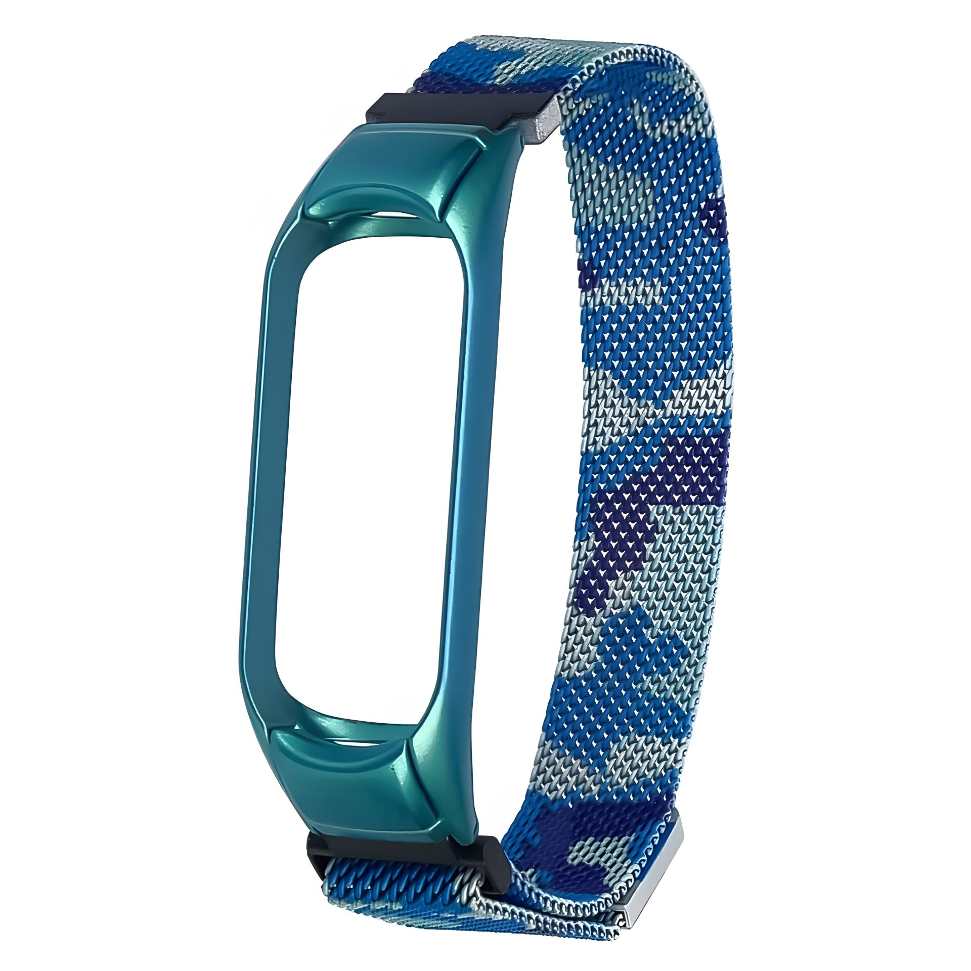 Ремінець Міланська петля для Xiaomi Mi Band 3, 4 (синьо-камуфляжний) Ремінець Міланська петля для Xiaomi Mi Band 3, 4 (синьо-камуфляжний)