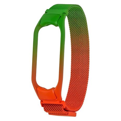 Ремінець Міланська петля райдужна для Xiaomi Mi Band 3/ 4 № 32 зелено-оранжевий Ремінець Міланська петля райдужна для Xiaomi Mi Band 3/ 4 № 32 зелено-оранжевий