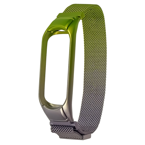 Ремінець Міланська петля райдужна для Xiaomi Mi Band 5, 6 № 35 зелено-бузковий Ремінець Міланська петля райдужна для Xiaomi Mi Band 5, 6 № 35 зелено-бузковий