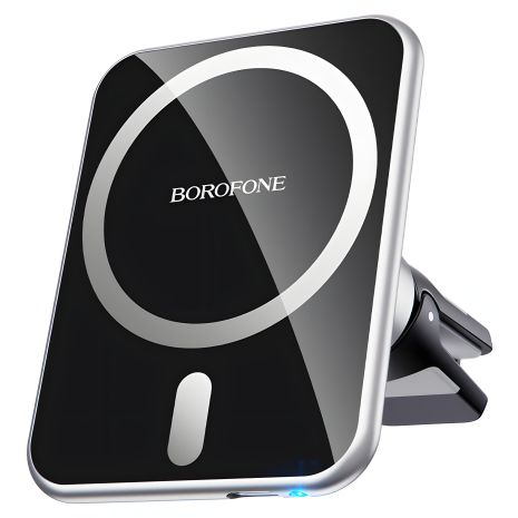 Темно-сірий автотримач Borofone BH43 магнітний із зарядкою MagSafe